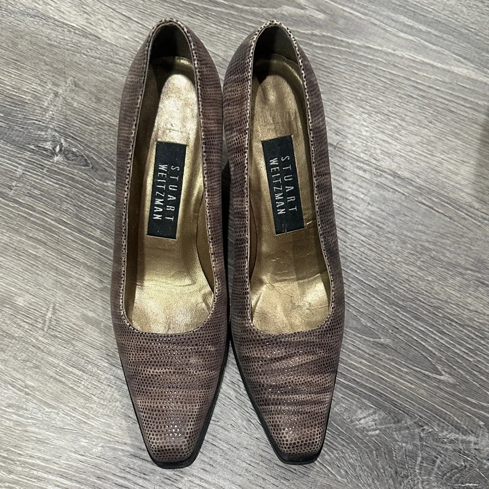 Stuart Weitzman block heel pumps size 7